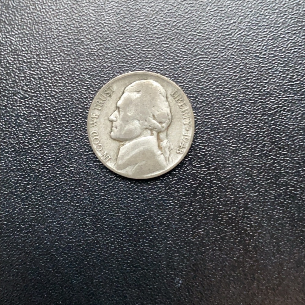 1943 World War II Jefferson Nickel - Silver Tone Coin
